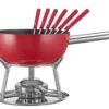 Aktion 💯 Spring Alu Induction Fondue-Garnitur Rot 23 Cm ✔️