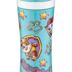 Brandneu 🔥 Koziol Trinkflasche 425 Ml Oase Paw Patrol Organic Blue ⌛